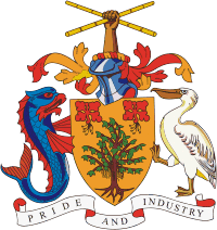 The coat of arms of Barbados 