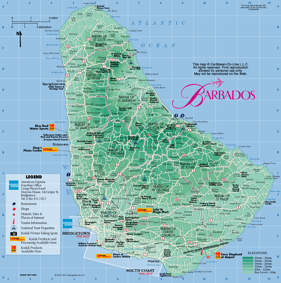 barbados-Map