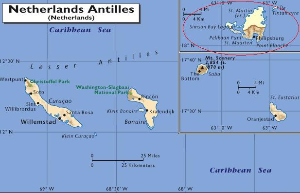 St. Maarten map