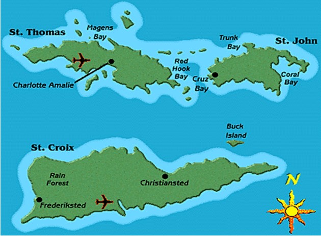 The Virgin Islands_map